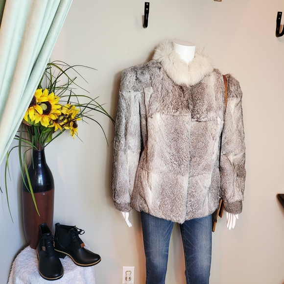 Sergio Valente Vintage Rabbit Fur Jacket - Picture 1 of 9